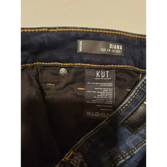Kut From The kloth Size 2 Jeans High Rise 28w x 29L Diana Fab Ab Skinny - Picture 3 of 7